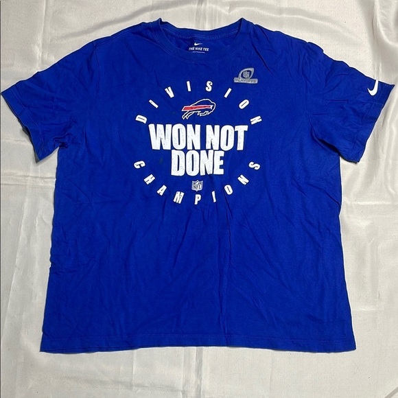 NIKE Blue Division Champions T-Shirt - Picture 3 of 7